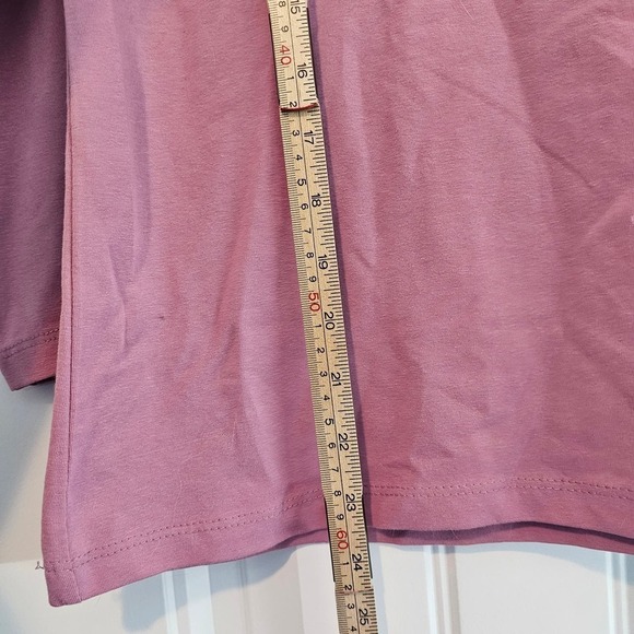 Vintage JM Collection Blouse Womens Large Pink Lace Floral Stretch Soft Casual - Picture 6 of 8